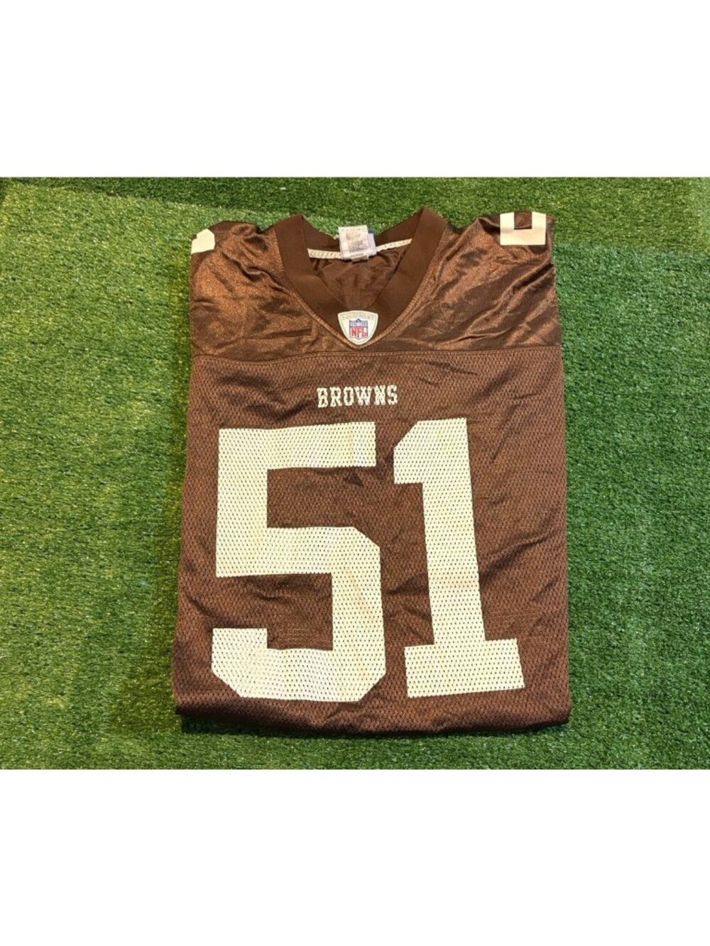 Vintage Cleveland Browns jersey mens large brown reebok chaun thompson oversize